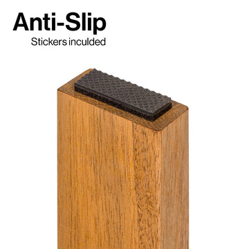 Saru 11.8" Traditional Classic Solid Acacia Wood Shower Shaving Foot Stool